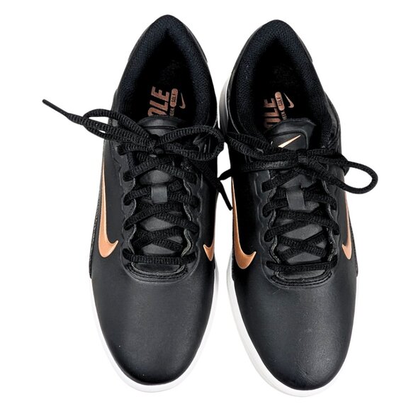 Nike Vapor Golf 7.5 Black Rose Gold Leather Soft Spike Lace Up Dri-Fit Cleats - Picture 6 of 9